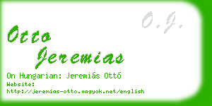 otto jeremias business card
