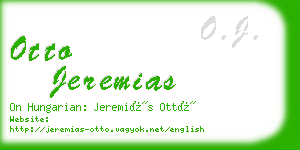 otto jeremias business card